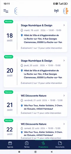Proposition de mission reçue par un intervenant dans l'application my-RMS
