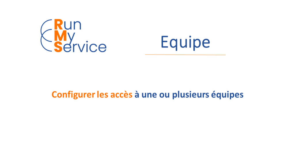 Comment configurer l'accès à Equipe ? (admin)