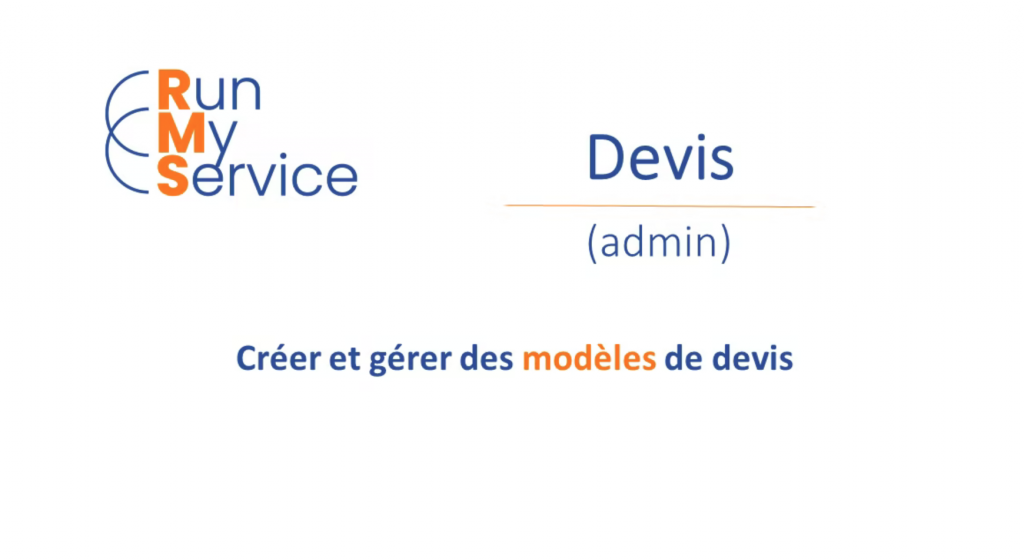 (Admin) Gérer les modèles de devis